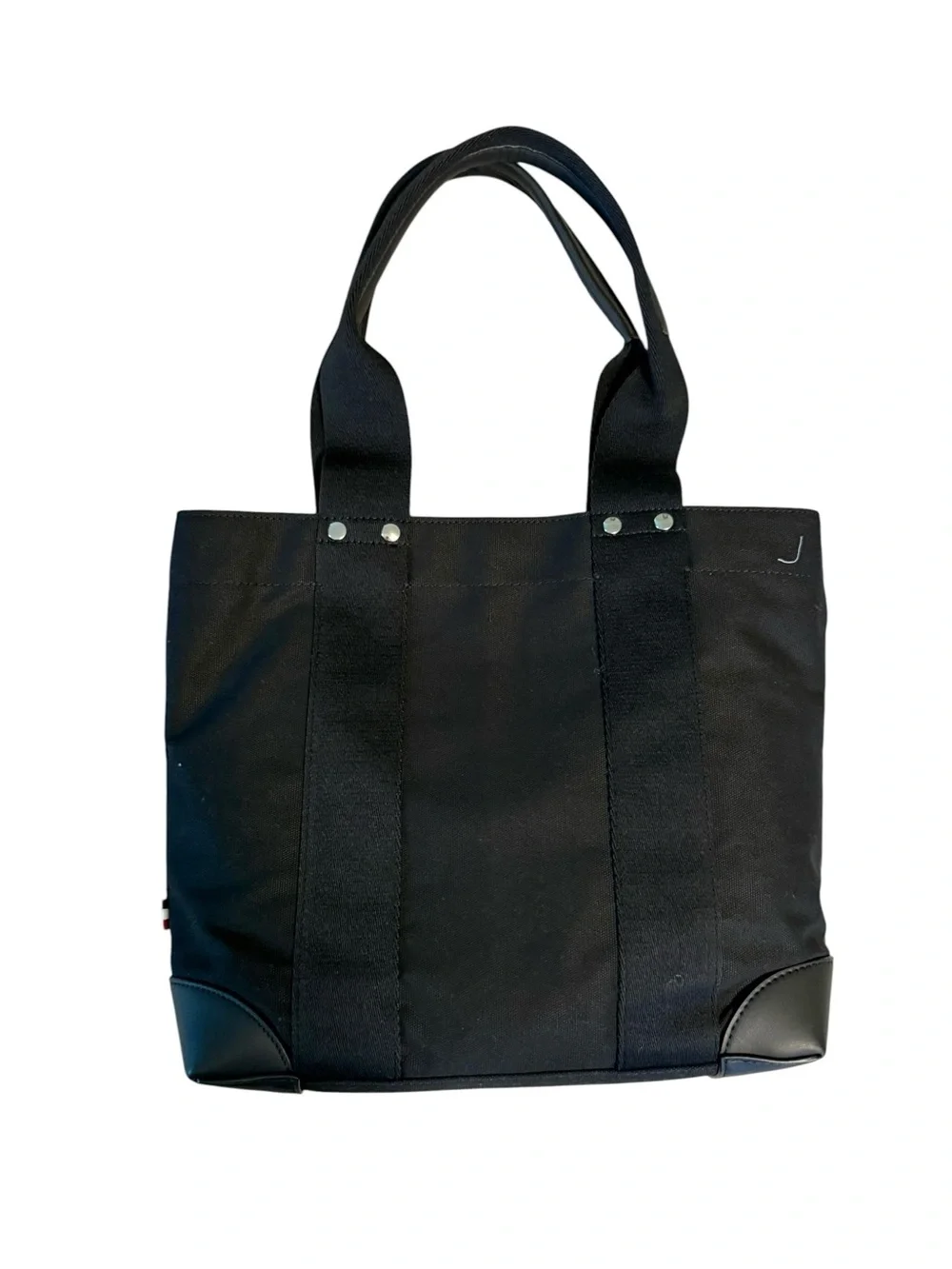 Palladium Black Canvas Laptop Tote with Embroidered Logo
